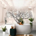 Wall Mural Geometric Landscape - Leafless Tree in Beige Space with Spheres 64629 additionalThumb 8