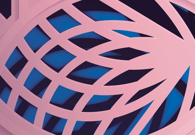 Canvas Print Ethnic Pattern (5-part) - Pink Mandala in Geometric Style 94929 additionalImage 5