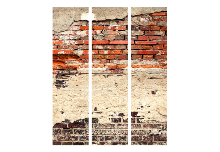 Room Divider City History - urban texture of brick wall with concrete element 95429 additionalImage 3