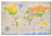 Canvas Print Unknown Lands (1-part) - Colorful Vintage-Style World Map 95929