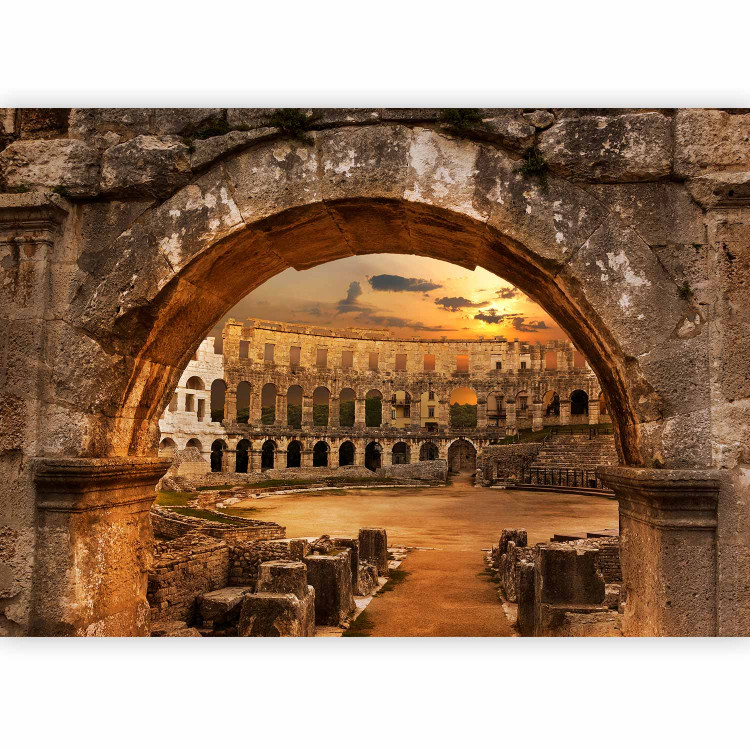 Wall Mural Ancient architecture - Pula amphitheatre against a sunset background 97529 additionalImage 5