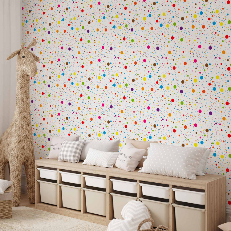 Wallpaper Rainbow Polka Dots 108339 additionalImage 9