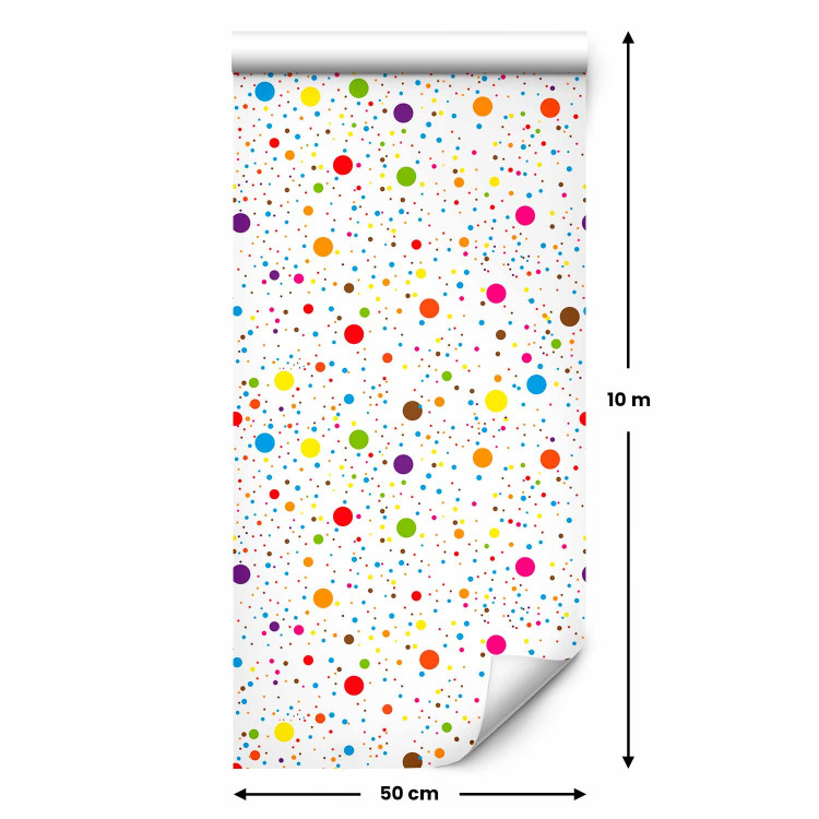 Wallpaper Rainbow Polka Dots 108339 additionalImage 2