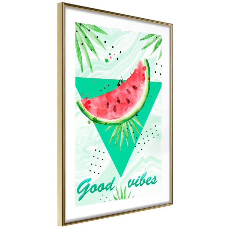 Poster Good Vibes - composition with green text and tropical plants 114439 additionalImage 8