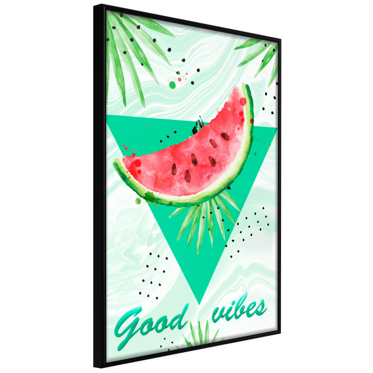 Poster Good Vibes - composition with green text and tropical plants 114439 additionalImage 10