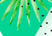 Poster Good Vibes - composition with green text and tropical plants 114439 additionalThumb 10