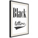 Poster Black Letters - black and white composition with texts on a solid background 114739 additionalThumb 7