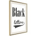 Poster Black Letters - black and white composition with texts on a solid background 114739 additionalThumb 3