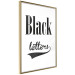 Poster Black Letters - black and white composition with texts on a solid background 114739 additionalThumb 11