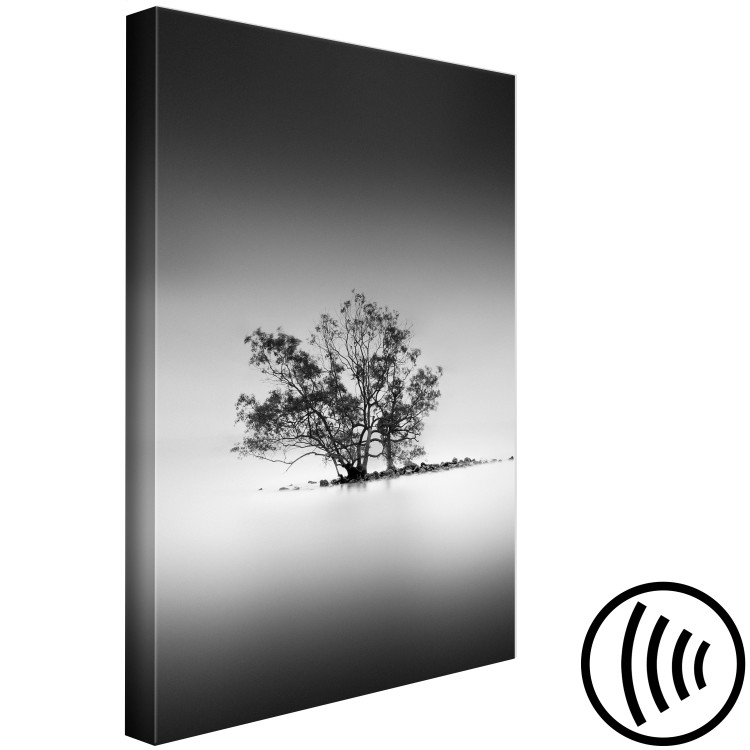 Canvas Print Tree in the Mist (1-part) - Landscape in Black and White 114839 additionalImage 6