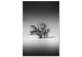 Canvas Print Tree in the Mist (1-part) - Landscape in Black and White 114839