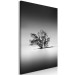 Canvas Print Tree in the Mist (1-part) - Landscape in Black and White 114839 additionalThumb 2