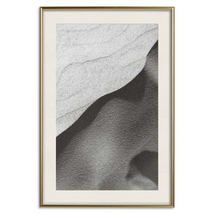 Wall Poster Sand Dunes - black and white composition with sandy waves in the middle of the desert 115239 additionalImage 25
