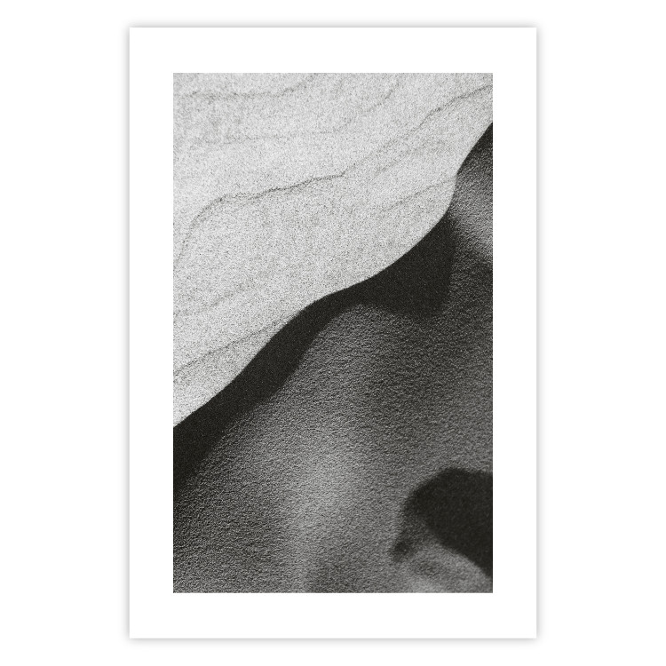 Wall Poster Sand Dunes - black and white composition with sandy waves in the middle of the desert 115239 additionalImage 14