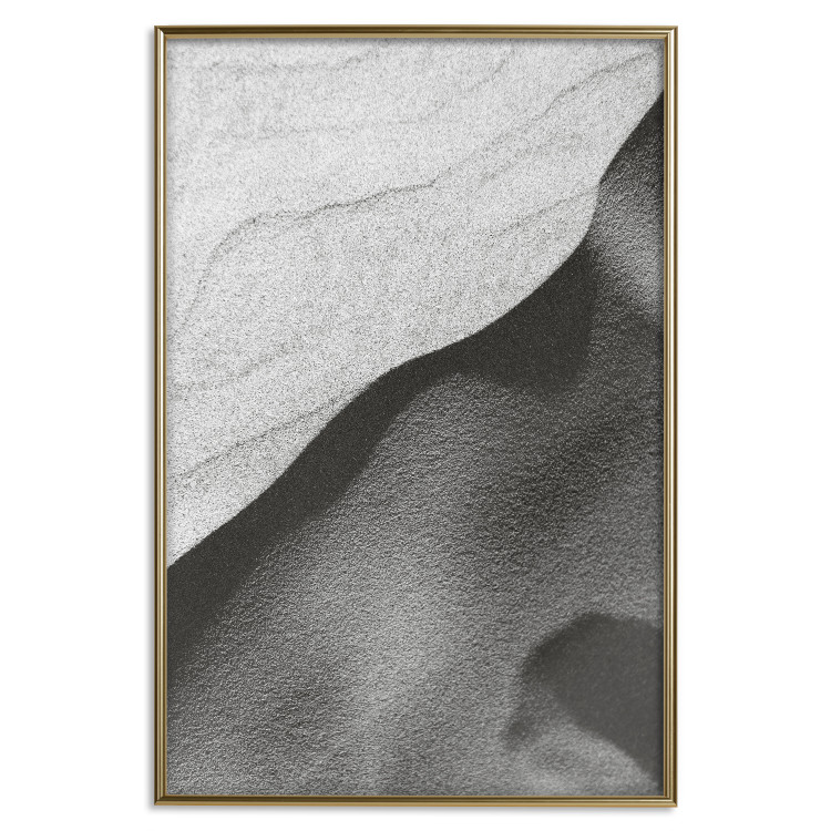 Wall Poster Sand Dunes - black and white composition with sandy waves in the middle of the desert 115239 additionalImage 16