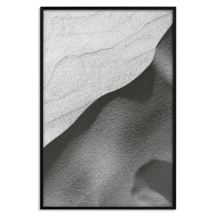 Wall Poster Sand Dunes - black and white composition with sandy waves in the middle of the desert 115239 additionalImage 18