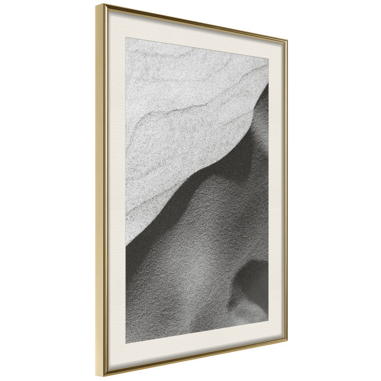 Wall Poster Sand Dunes - black and white composition with sandy waves in the middle of the desert 115239 additionalImage 2