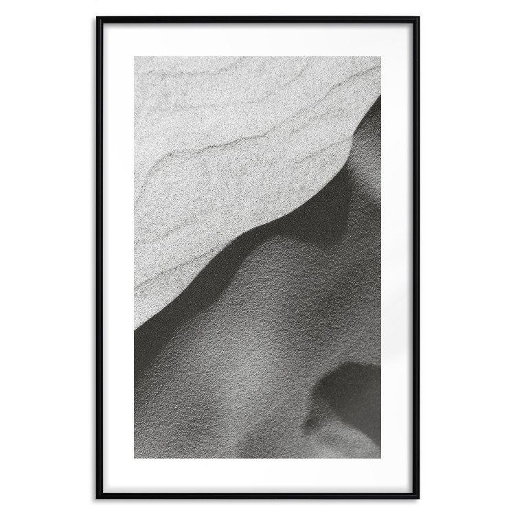Wall Poster Sand Dunes - black and white composition with sandy waves in the middle of the desert 115239 additionalImage 20