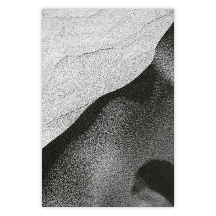 Wall Poster Sand Dunes - black and white composition with sandy waves in the middle of the desert 115239