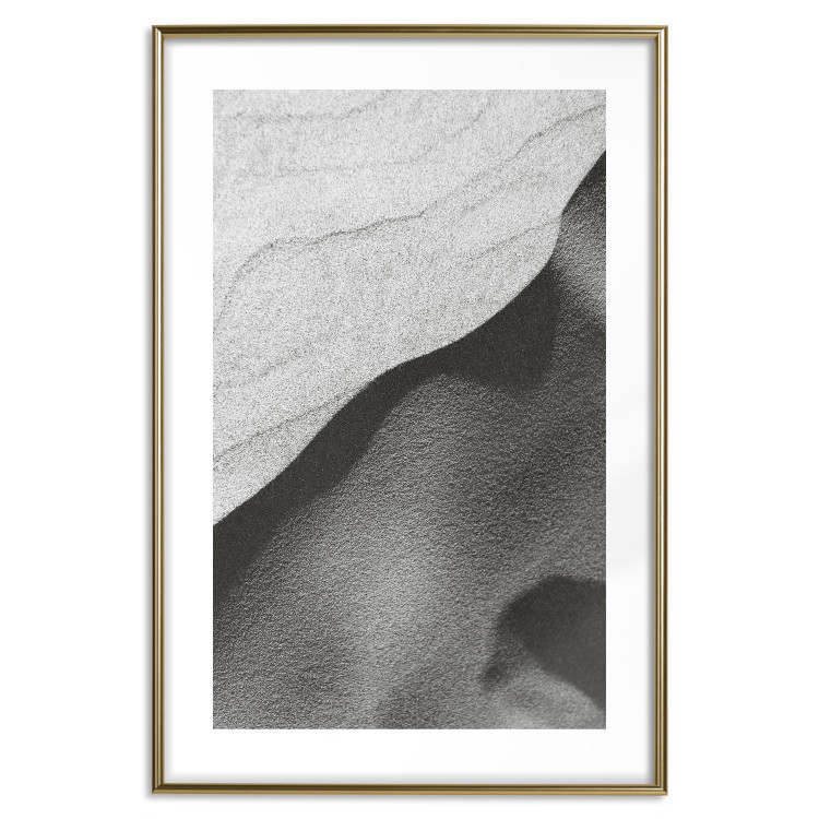 Wall Poster Sand Dunes - black and white composition with sandy waves in the middle of the desert 115239 additionalImage 20
