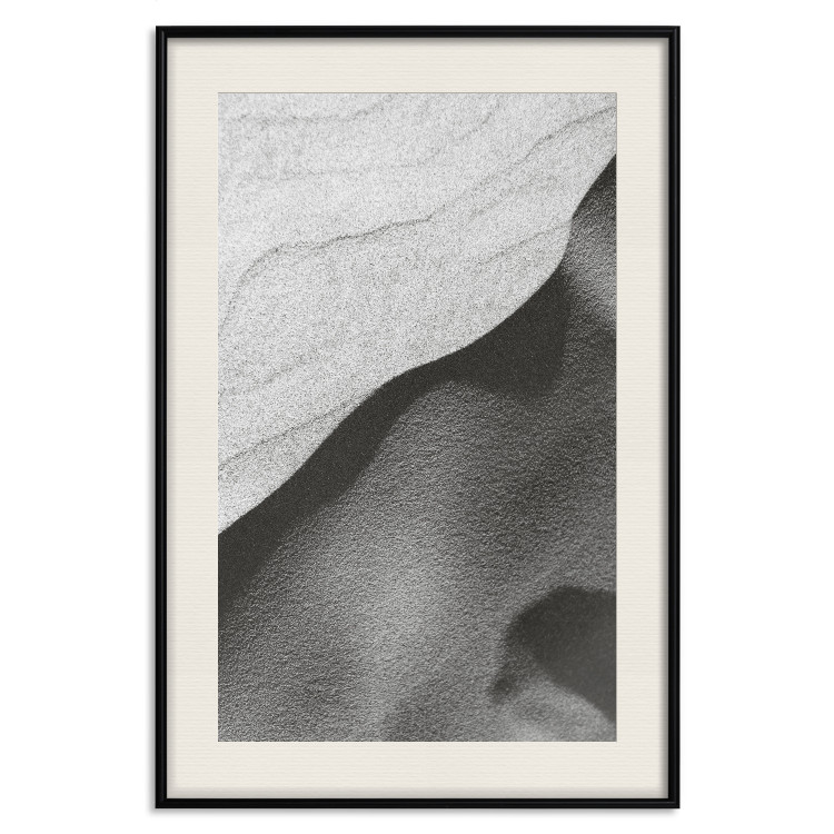 Wall Poster Sand Dunes - black and white composition with sandy waves in the middle of the desert 115239 additionalImage 27