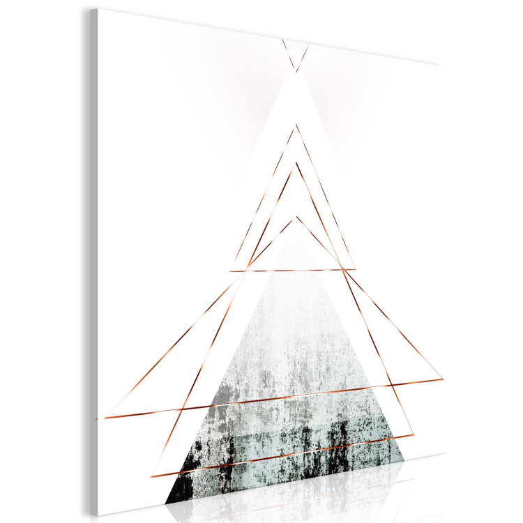 Canvas Print Points of contact - symmetrical abstraction of triangles and textures 116339 additionalImage 2