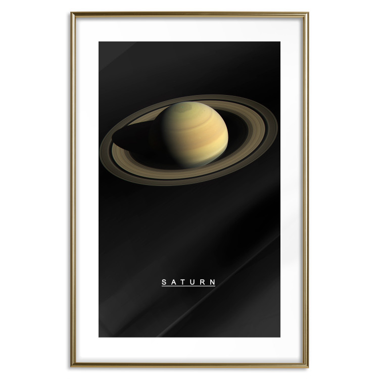 Wall Poster Saturn - lord of moons and English text against a black space backdrop 116739 additionalImage 14