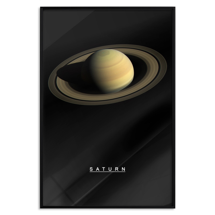 Wall Poster Saturn - lord of moons and English text against a black space backdrop 116739 additionalImage 18
