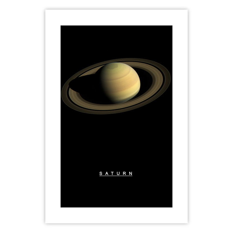 Wall Poster Saturn - lord of moons and English text against a black space backdrop 116739 additionalImage 19