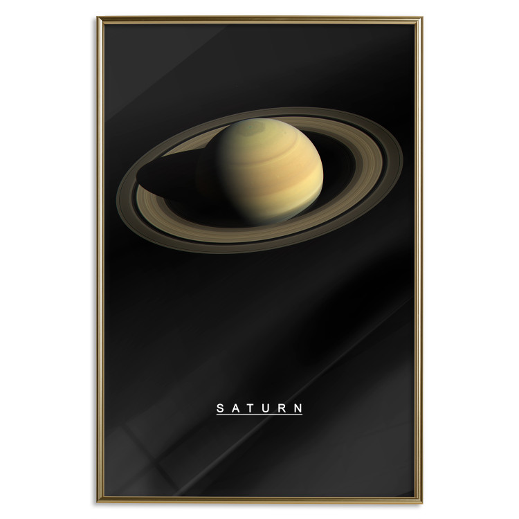 Wall Poster Saturn - lord of moons and English text against a black space backdrop 116739 additionalImage 16