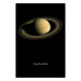 Wall Poster Saturn - lord of moons and English text against a black space backdrop 116739
