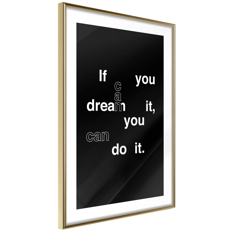 Poster If you can dream it you can do it - black and white composition with texts 117439 additionalImage 8