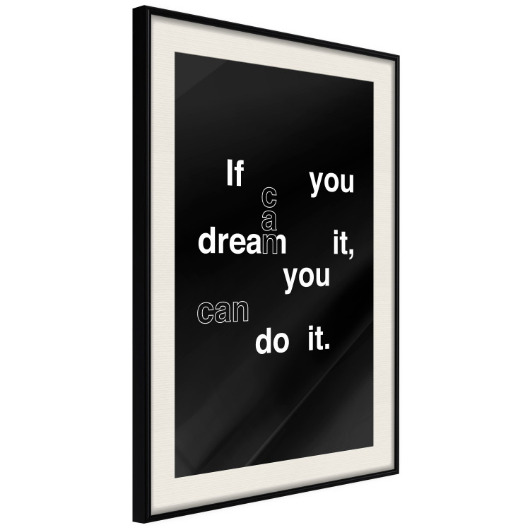 Poster If you can dream it you can do it - black and white composition with texts 117439 additionalImage 3