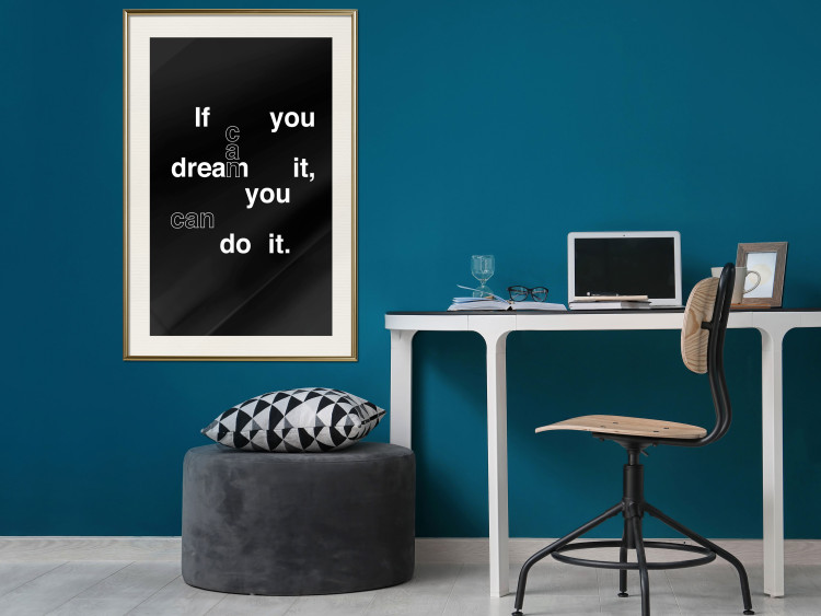 Poster If you can dream it you can do it - black and white composition with texts 117439 additionalImage 21