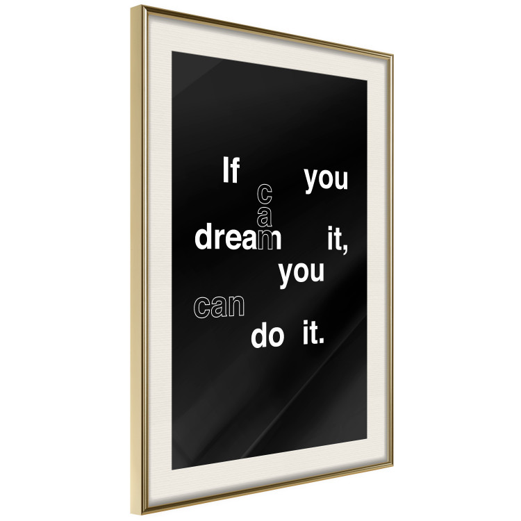 Poster If you can dream it you can do it - black and white composition with texts 117439 additionalImage 2