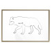 Poster Wolf - black and white minimalist lineart with an animal and text 117539 additionalThumb 20