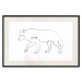 Poster Wolf - black and white minimalist lineart with an animal and text 117539 additionalThumb 18
