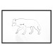 Poster Wolf - black and white minimalist lineart with an animal and text 117539 additionalThumb 17