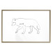 Poster Wolf - black and white minimalist lineart with an animal and text 117539 additionalThumb 16