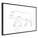 Poster Wolf - black and white minimalist lineart with an animal and text 117539 additionalThumb 12