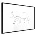 Poster Wolf - black and white minimalist lineart with an animal and text 117539 additionalThumb 13