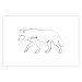 Poster Wolf - black and white minimalist lineart with an animal and text 117539 additionalThumb 25
