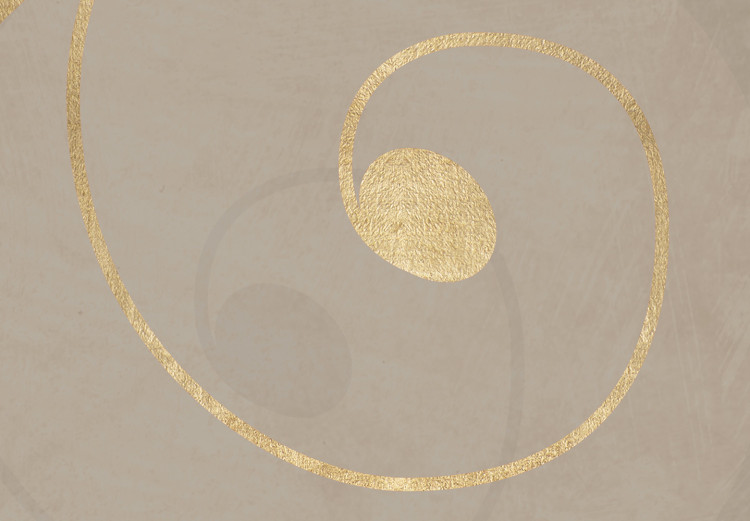 Canvas Art Print 23 - golden number with an abstract finish on a brown background 117839 additionalImage 4