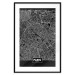 Poster Dark Map of Paris - black and white composition with English inscriptions 118139 additionalThumb 15