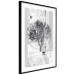 Wall Poster Silver Tree - plant abstraction in shades of gray with figures 118939 additionalThumb 11