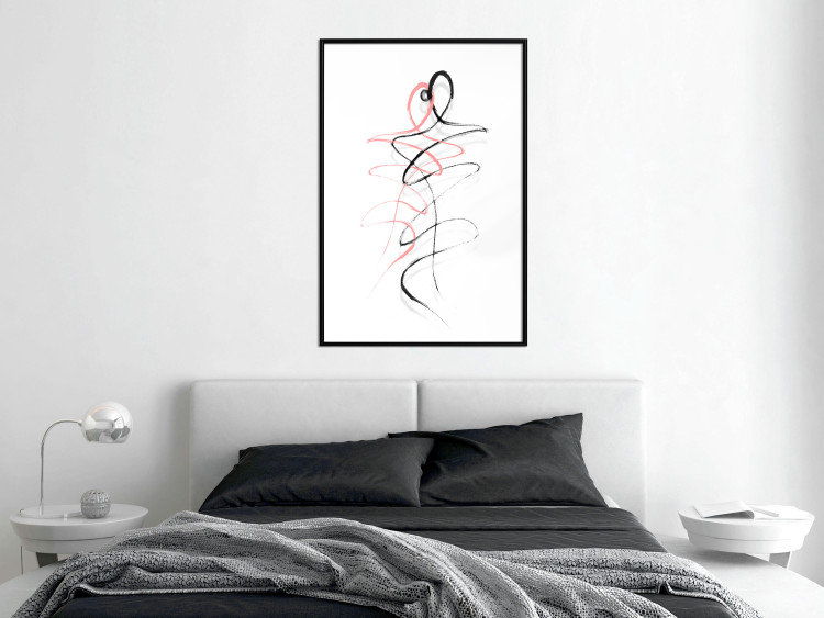 Poster Tangled Passion - abstraction in waves shaped like human silhouettes 119039 additionalImage 4