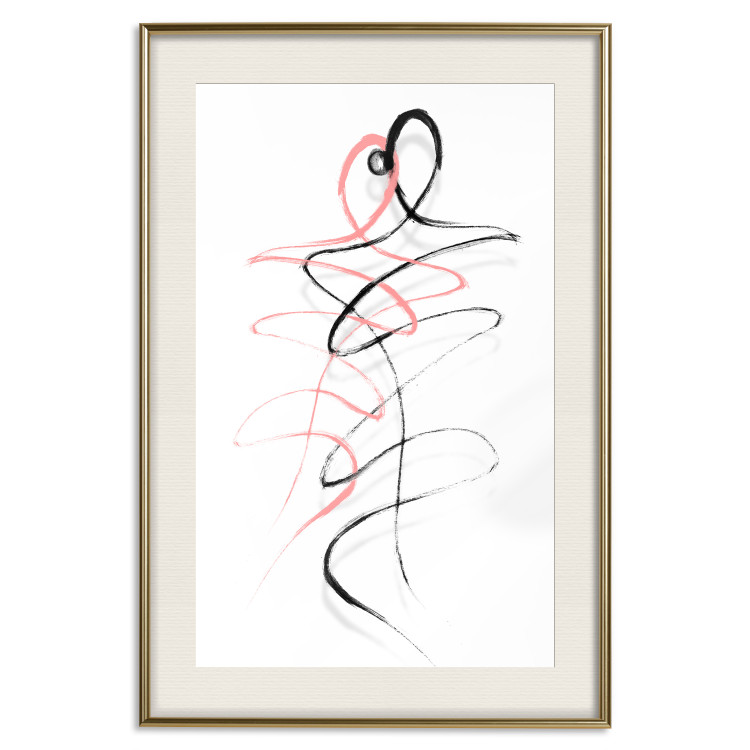 Poster Tangled Passion - abstraction in waves shaped like human silhouettes 119039 additionalImage 23