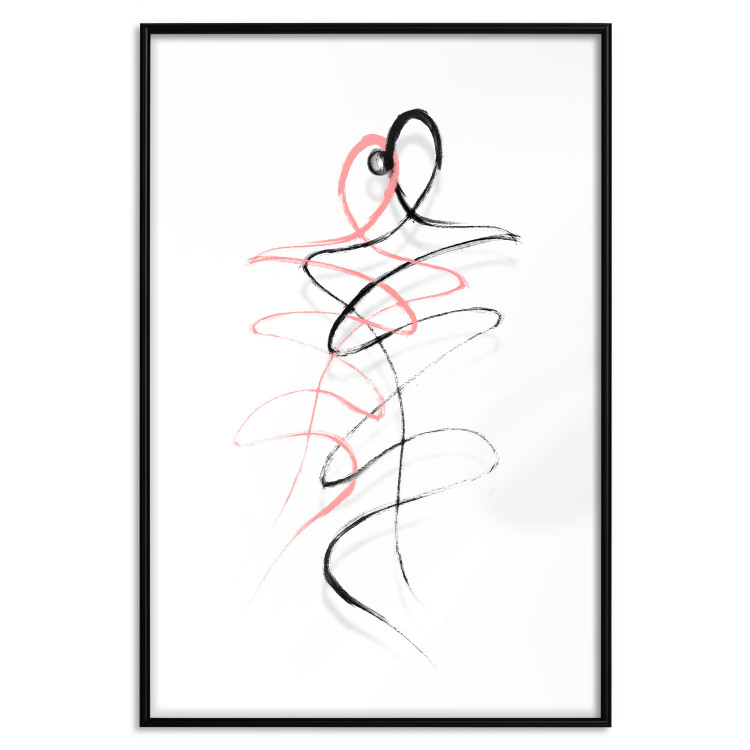 Poster Tangled Passion - abstraction in waves shaped like human silhouettes 119039 additionalImage 18