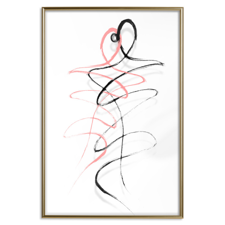 Poster Tangled Passion - abstraction in waves shaped like human silhouettes 119039 additionalImage 26