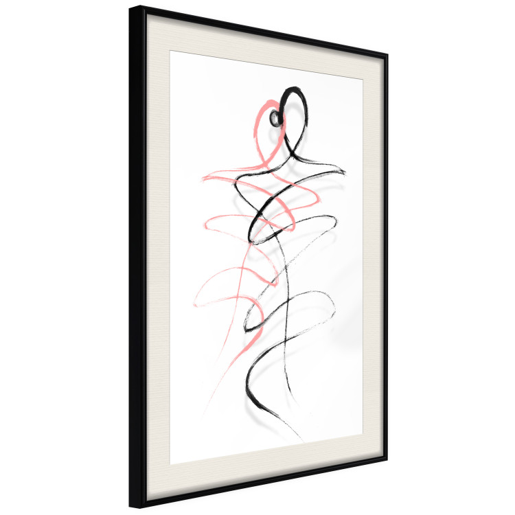 Poster Tangled Passion - abstraction in waves shaped like human silhouettes 119039 additionalImage 3